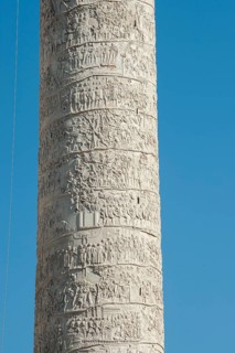 Detail of spiral marble relief on column of honour Victory Column Trajan's Column from year 113