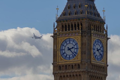 Big Ben or The Elizabeth Tower clock tower of the Palace of Westminster or Houses of Parliment with