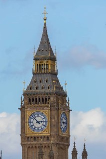Big Ben or The Elizabeth Tower clock tower of the Palace of Westminster or Houses of Parliment,
