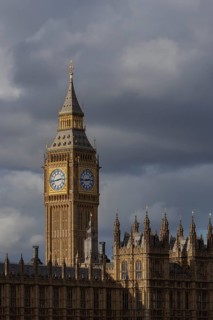 Big Ben or The Elizabeth Tower clock tower of the Palace of Westminster or Houses of Parliment,