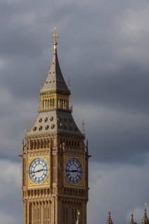 Big Ben or The Elizabeth Tower clock tower of the Palace of Westminster or Houses of Parliment,