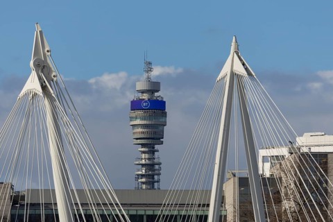 Britsh telecoms or BT tower, City of London, England, United Kingdom