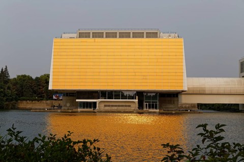 Architecture, morning sun reflecting on the casino building, Montreal, Province of Quebec, Canada