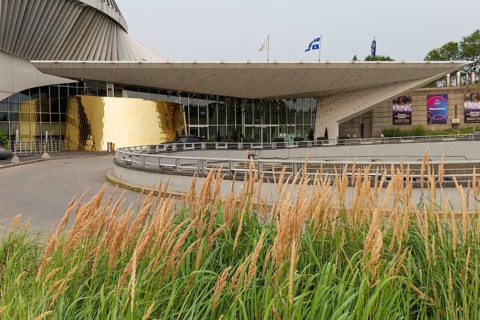 Architecture, main entrance of the casino building, Montreal, Province of Quebec, Canada
