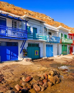 The colourful fishing village of Klima, Milos, Cyclades Islands, Greece