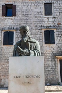 Monument to Petar HektoroviÄ‡, Starigrad, island of Hvar, Dalmatia, Croatia