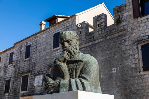 Monument to Petar HektoroviÄ‡, Starigrad, island of Hvar, Dalmatia, Croatia