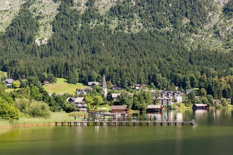 Altaussee on Lake Altaussee, Styria, Austria