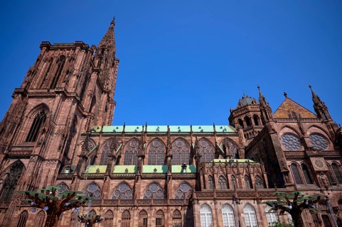 South side, Cathedral Notre-Dame, Strasbourg, Strasbourg, Old Town, Bas-Rhin, Grand Est, Alsace,