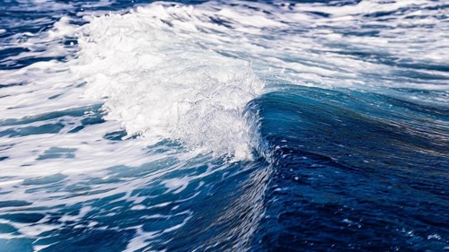 Foaming seawater wave, Elba Island, Tuscan Archipelago National Park, Tuscany, Italy