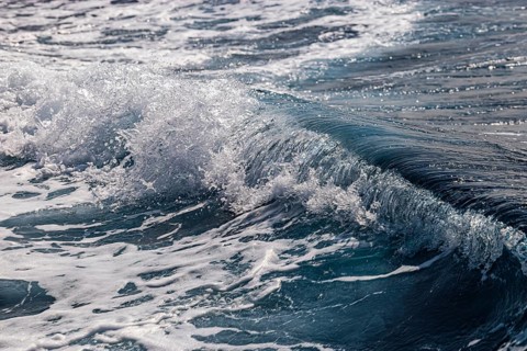 Foaming seawater wave, Elba Island, Tuscan Archipelago National Park, Tuscany, Italy