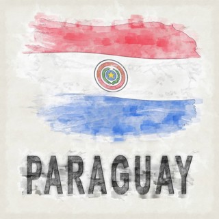 Paraguay National Colors with Country Name Background