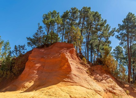 Ochre deposit near Roussillon, a commune in the Vaucluse department of the Provence region in