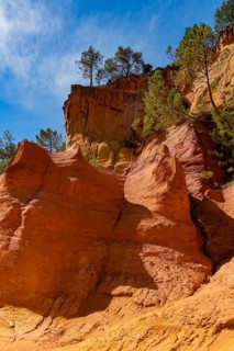 Impression around the Ochre Path near Roussillon, a commune in the Vaucluse department of the