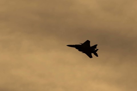 McDonnell Douglas F-15E Strike Eagle fighter military aircraft of the United States air force USAF