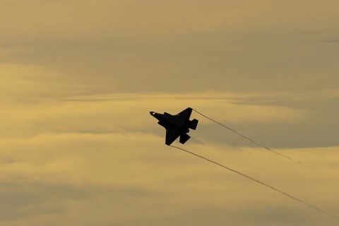 Lockheed Martin F-35 Lightning II fighter military aircraft of the United States air force USAF
