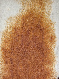 Coarse accumulation of rust particles on a metal surface Lower Austria Austria