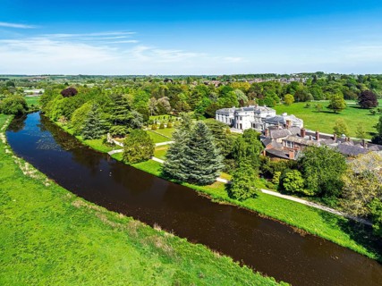 Shugborough Estate from a drone, Great Haywood, Staffordshire, England, United Kingdom