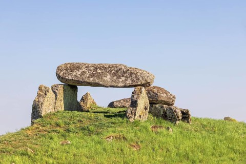 Passage grave on a hill from the Neolithic Age, Falbygden, Falköping, Sweden