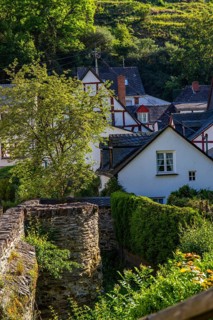 A historic half-timbered village in the morning. Beautiful light in Monreal im Elztal,