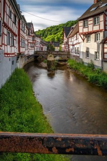A historic half-timbered village in the morning. Beautiful light in Monreal im Elztal,