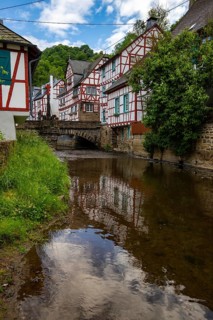 A historic half-timbered village in the morning. Beautiful light in Monreal im Elztal,