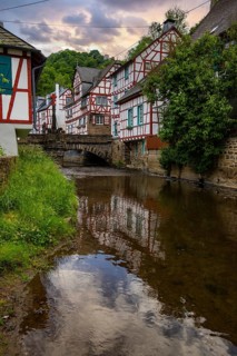 A historic half-timbered village in the morning. Beautiful light in Monreal im Elztal,