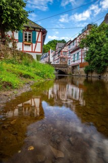 A historic half-timbered village in the morning. Beautiful light in Monreal im Elztal,