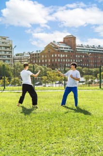 A healthy lifestyle through outdoor Taekwondo