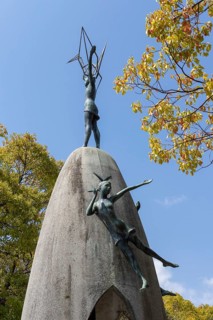 Peace memorial for children in memory of schoolgirl Sadako Sasaki, landmark, UNESCO World Heritage