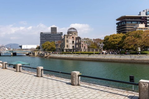 Atomic Bomb Dome, ruins of the former Chamber of Commerce and Industry building, landmark, UNESCO