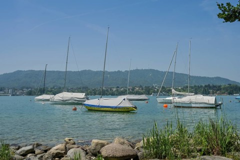 Lake Zurich, Zürichhorn park, Zurich, Switzerland