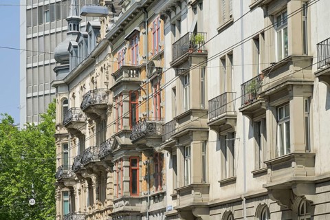 Old buildings, Stockerstrasse, Zurich, Switzerland