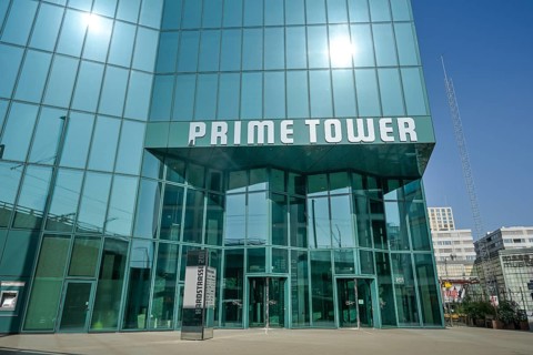 Office building, Prime Tower high-rise, Hardstrasse, Zurich, Switzerland