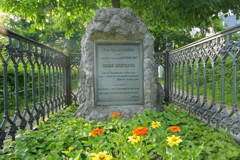 Georg Büchner grave and memorial, Germaniastrasse, Zurich, Switzerland