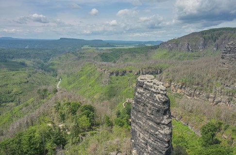 Elbe Sandstone Mountains east of Hrensko, Czech Republic