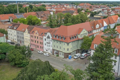 Overview, Old Town, Wittenberge, District of Prignitz, Brandenburg, Germany