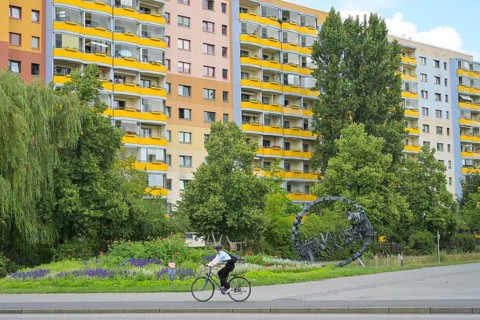 Prefabricated building, Zeppelinstraße, Potsdam, Brandenburg, Germany