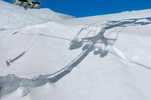 Chairlift, Alpe Tognola ski area, San Martino di Castrozza, Trentino, South Tyrol, Italy