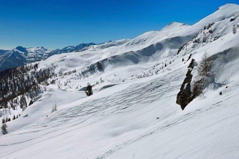 Alpe Tognola ski area, San Martino di Castrozza, Trentino, South Tyrol, Italy