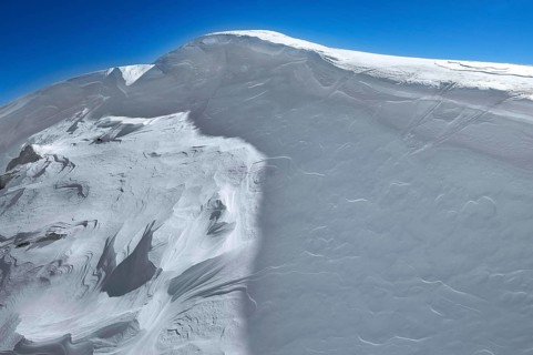 Snow drifts, Alpe Tognola ski area, San Martino di Castrozza, Trentino, South Tyrol, Italy