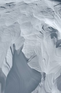Snow drifts, Alpe Tognola ski area, San Martino di Castrozza, Trentino, South Tyrol, Italy