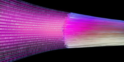 Symbolic optical fiber data transmission in black back