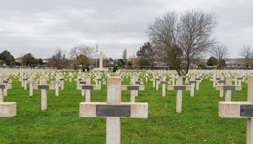 Impression around the military cemetery in Verdun, a large city in the Meuse department in Grand