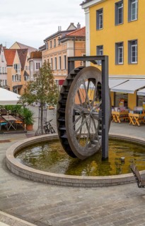 Scenery in Kempten, the largest town of Allgaeu in Swabia, Bavaria, Germany