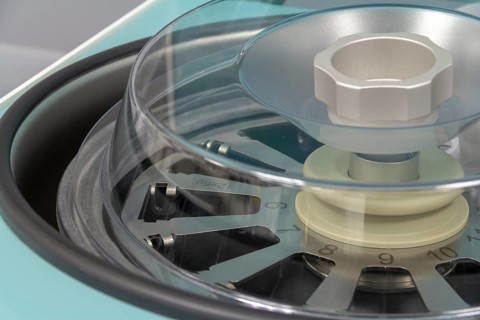 Detail of a centrifuge in a medical lab