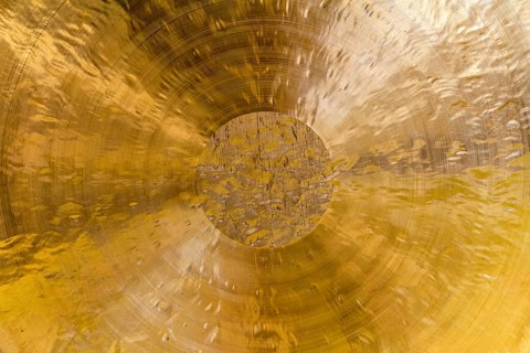 Full frame abstract chinese chau gong closeup