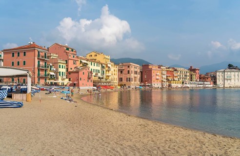 Scenery around Sestri Levante, a town and comune in the Metropolitan City of Genoa, Liguria, Italy