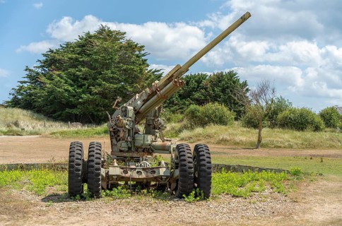Cannon at Utah Beach which was one of the five areas of the Allied invasion of German-occupied