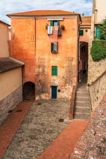 Impression of Porto Maurizio in Oneglia, a former town in northern Italy on the Ligurian coast, in
